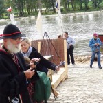 Marek Strzelichowski w tradycyjnym stroju w trakcie festiwalu Loary w Orleanie