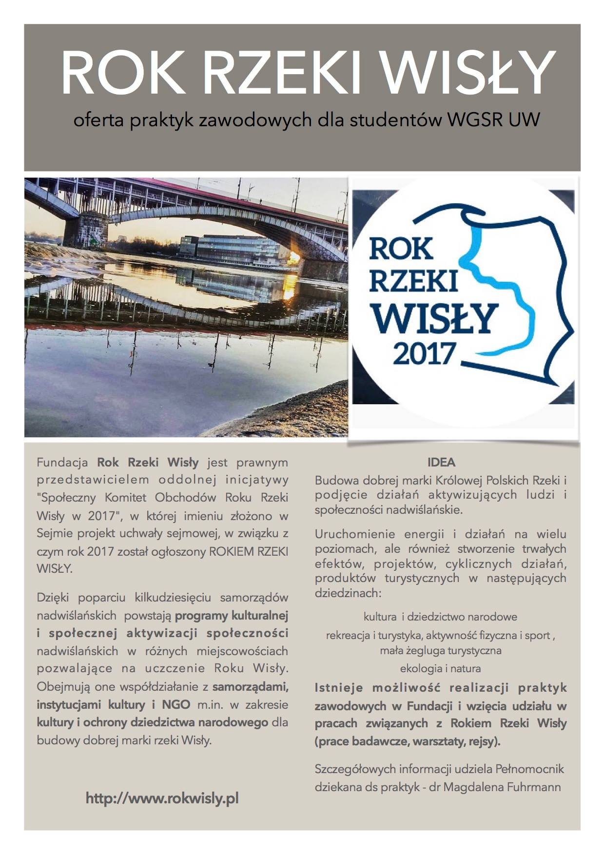 Oferta praktyk zawodowych dla studentów WGSR UW